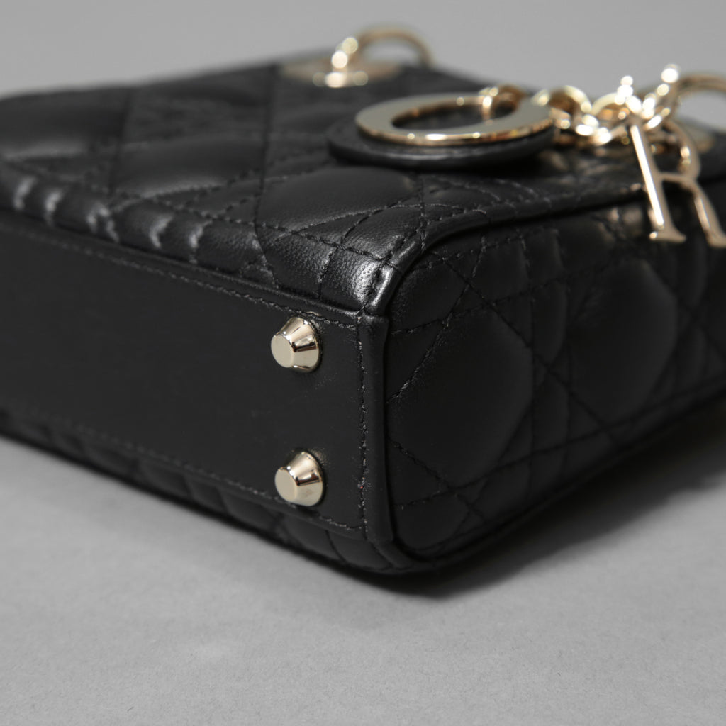 Dior クリスチャン ディオール / Lady Dior マイクロバッグ /カナージュ ラムスキン / S0856ONGE_M900 / BLACK
