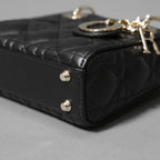 Dior クリスチャン ディオール / Lady Dior マイクロバッグ /カナージュ ラムスキン / S0856ONGE_M900 / BLACK