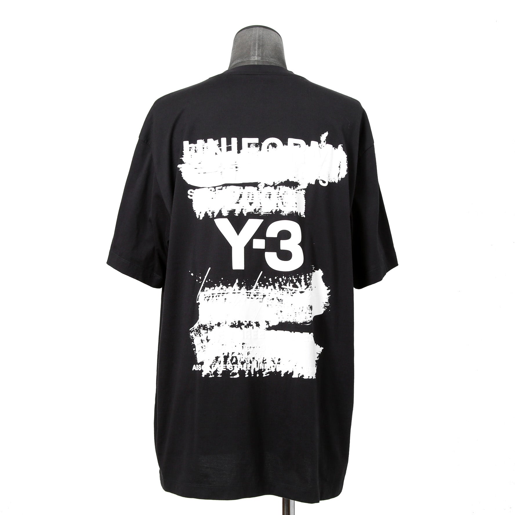 美品 Y-3 Yohji Yamamoto ワイスリー / 2025SS ”UNIFORM OF THE STREETS” GRAPHIC 半袖Tシャツ / size XL (BLACK)