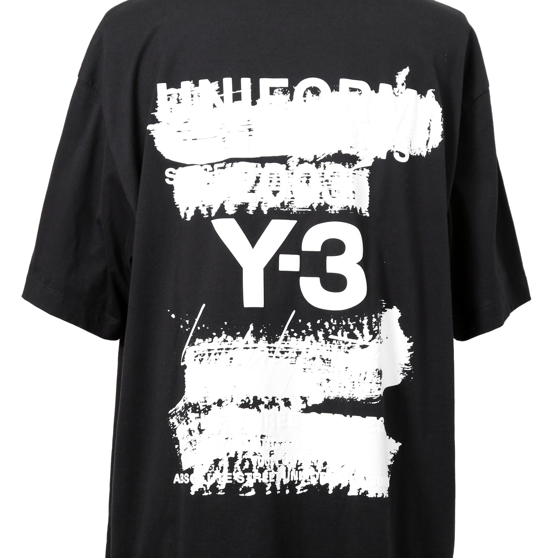美品 Y-3 Yohji Yamamoto ワイスリー / 2025SS ”UNIFORM OF THE STREETS” GRAPHIC 半袖Tシャツ / size XL (BLACK)