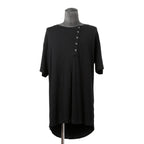 LEMURIA レムリア / BIAS HENRY NECK S/S TOP / DELAVIS PUNCH ROME / Free size (BLACK)