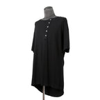 LEMURIA レムリア / BIAS HENRY NECK S/S TOP / DELAVIS PUNCH ROME / Free size (BLACK)