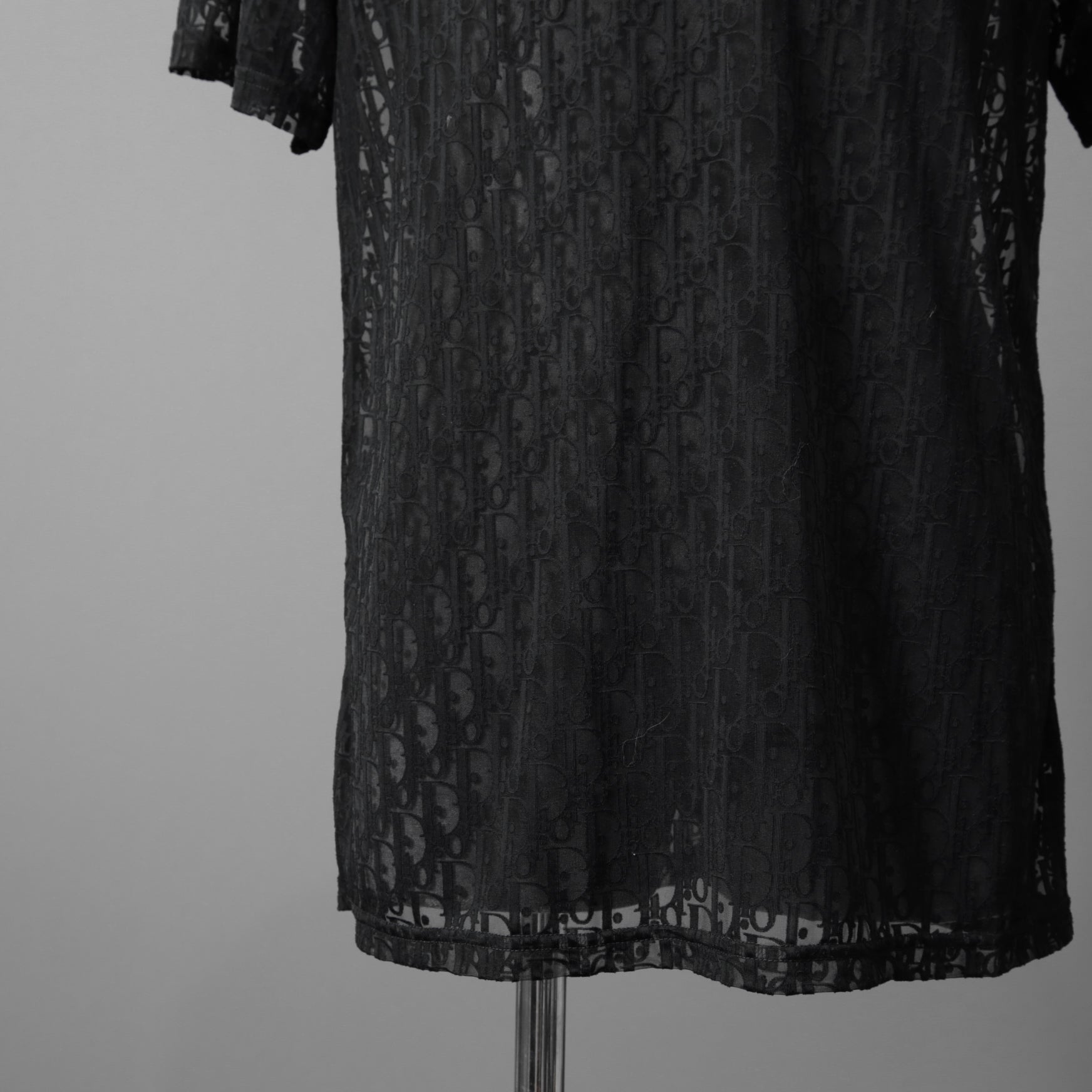 DIOR クリスチャンディオール / 21SS 美品 Oblique See-Through T-Shirt オブリーク柄  / 半袖Tシャツ / 923J615A0537 /size M (BLACK)