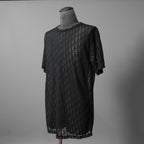 DIOR クリスチャンディオール / 21SS 美品 Oblique See-Through T-Shirt オブリーク柄  / 半袖Tシャツ / 923J615A0537 /size M (BLACK)