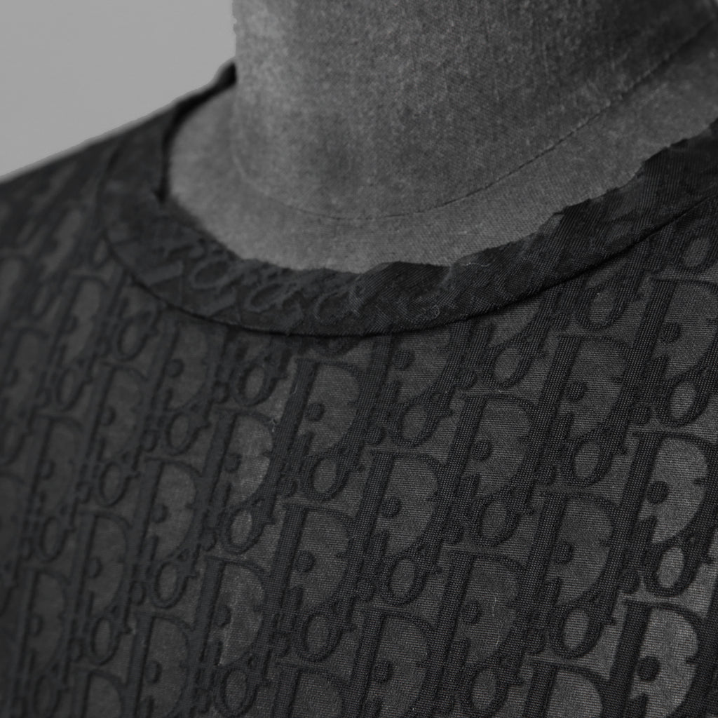 DIOR クリスチャンディオール / 21SS 美品 Oblique See-Through T-Shirt オブリーク柄  / 半袖Tシャツ / 923J615A0537 /size M (BLACK)