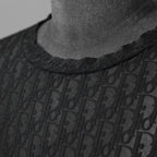 DIOR クリスチャンディオール / 21SS 美品 Oblique See-Through T-Shirt オブリーク柄  / 半袖Tシャツ / 923J615A0537 /size M (BLACK)
