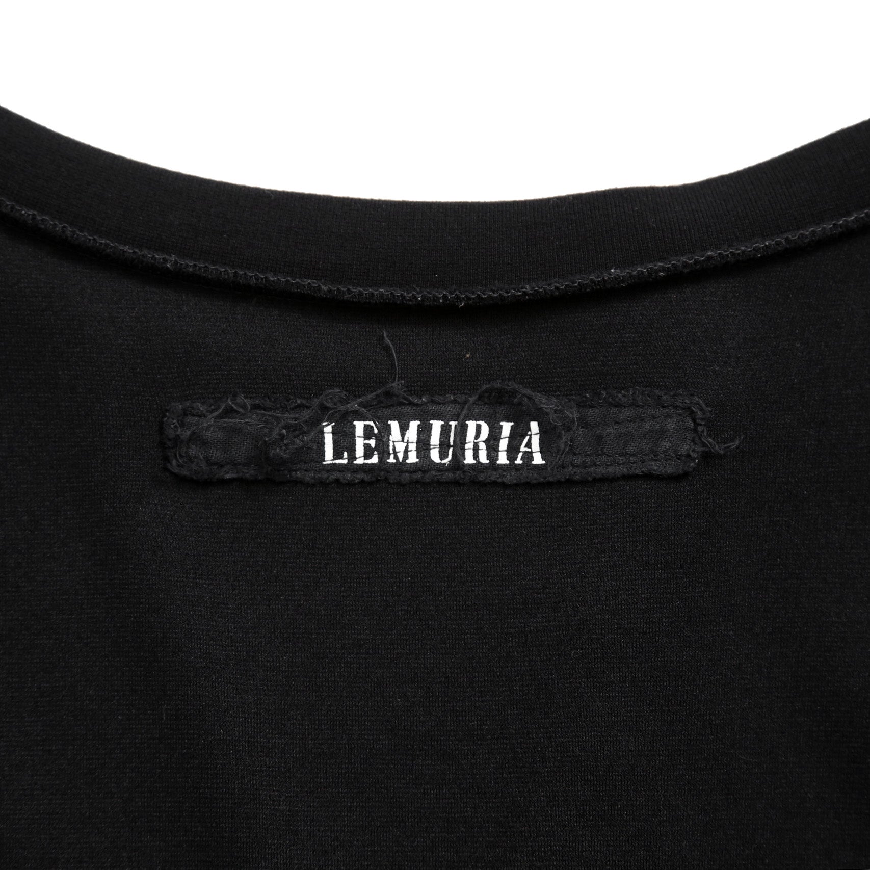 LEMURIA レムリア / BIAS HENRY NECK S/S TOP / DELAVIS PUNCH ROME / Free size (BLACK)