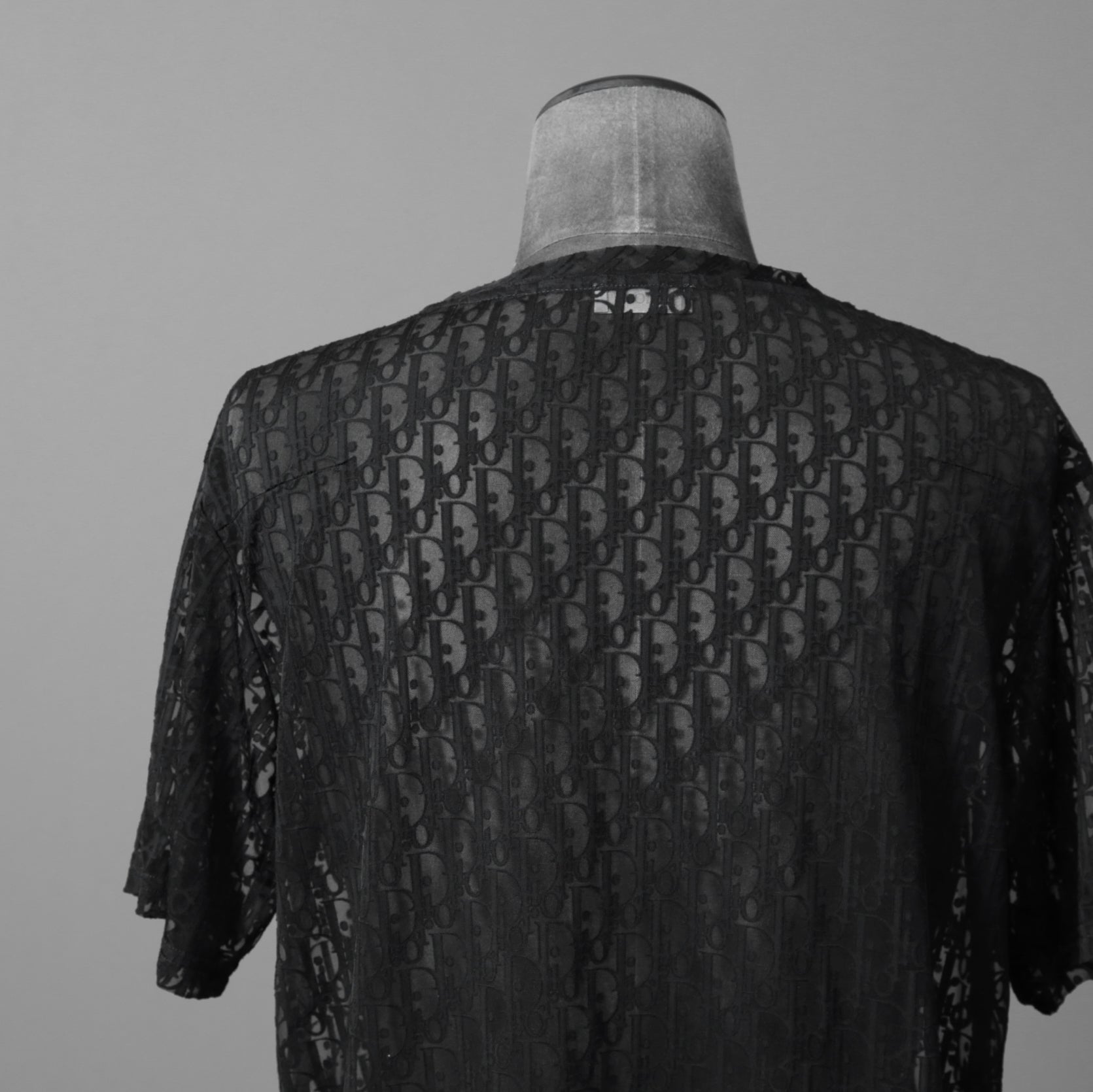 DIOR クリスチャンディオール / 21SS 美品 Oblique See-Through T-Shirt オブリーク柄  / 半袖Tシャツ / 923J615A0537 /size M (BLACK)
