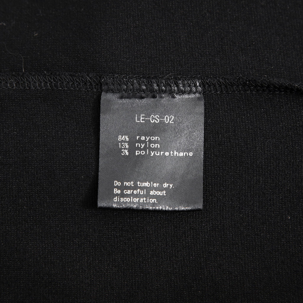 LEMURIA レムリア / BIAS HENRY NECK S/S TOP / DELAVIS PUNCH ROME / Free size (BLACK)