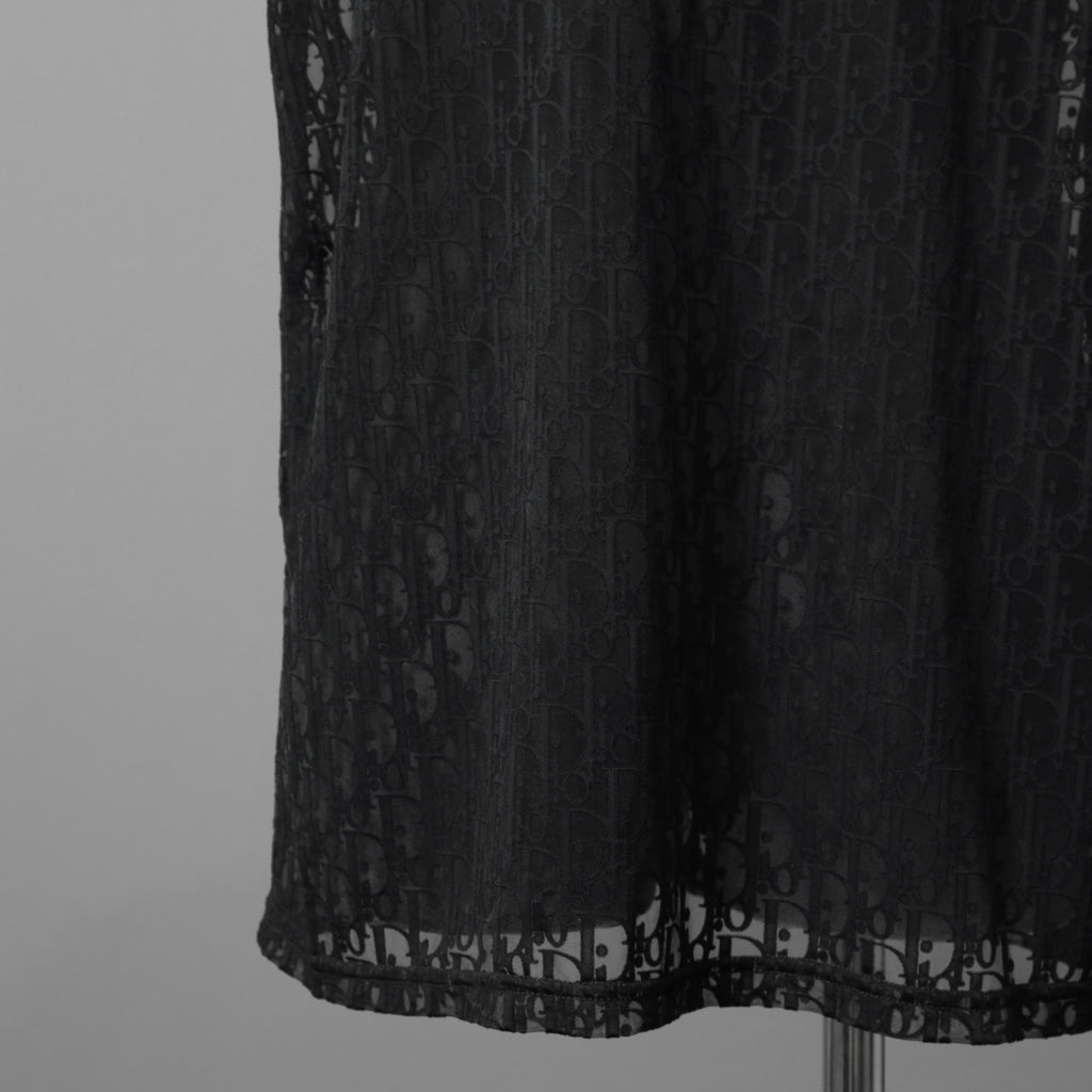 DIOR クリスチャンディオール / 21SS 美品 Oblique See-Through T-Shirt オブリーク柄  / 半袖Tシャツ / 923J615A0537 /size M (BLACK)