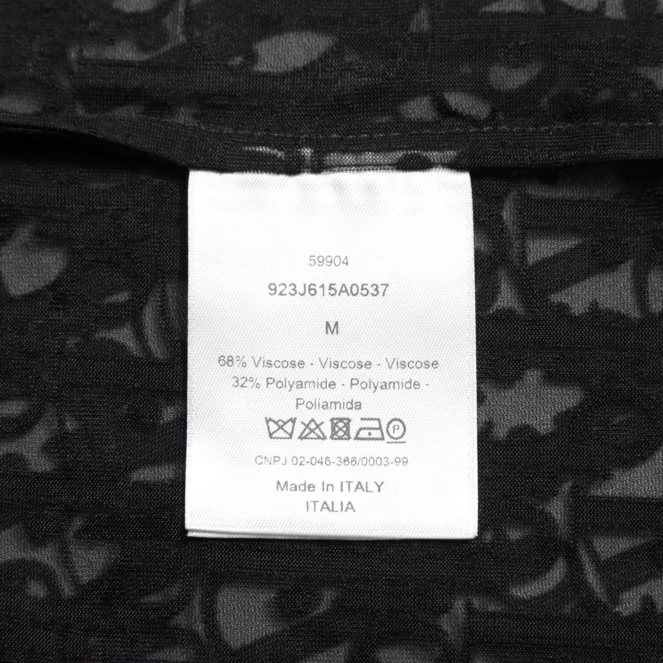 DIOR クリスチャンディオール / 21SS 美品 Oblique See-Through T-Shirt オブリーク柄  / 半袖Tシャツ / 923J615A0537 /size M (BLACK)