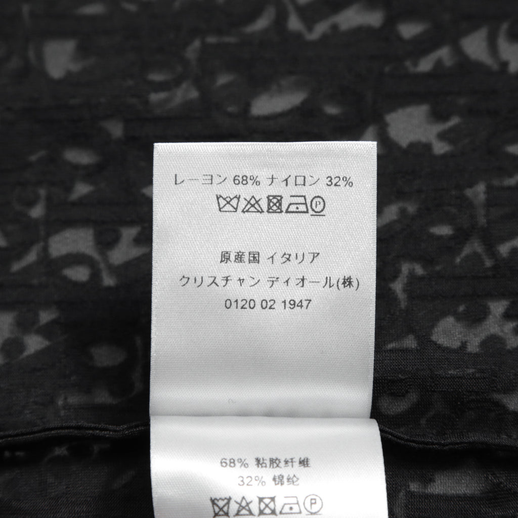 DIOR クリスチャンディオール / 21SS 美品 Oblique See-Through T-Shirt オブリーク柄  / 半袖Tシャツ / 923J615A0537 /size M (BLACK)