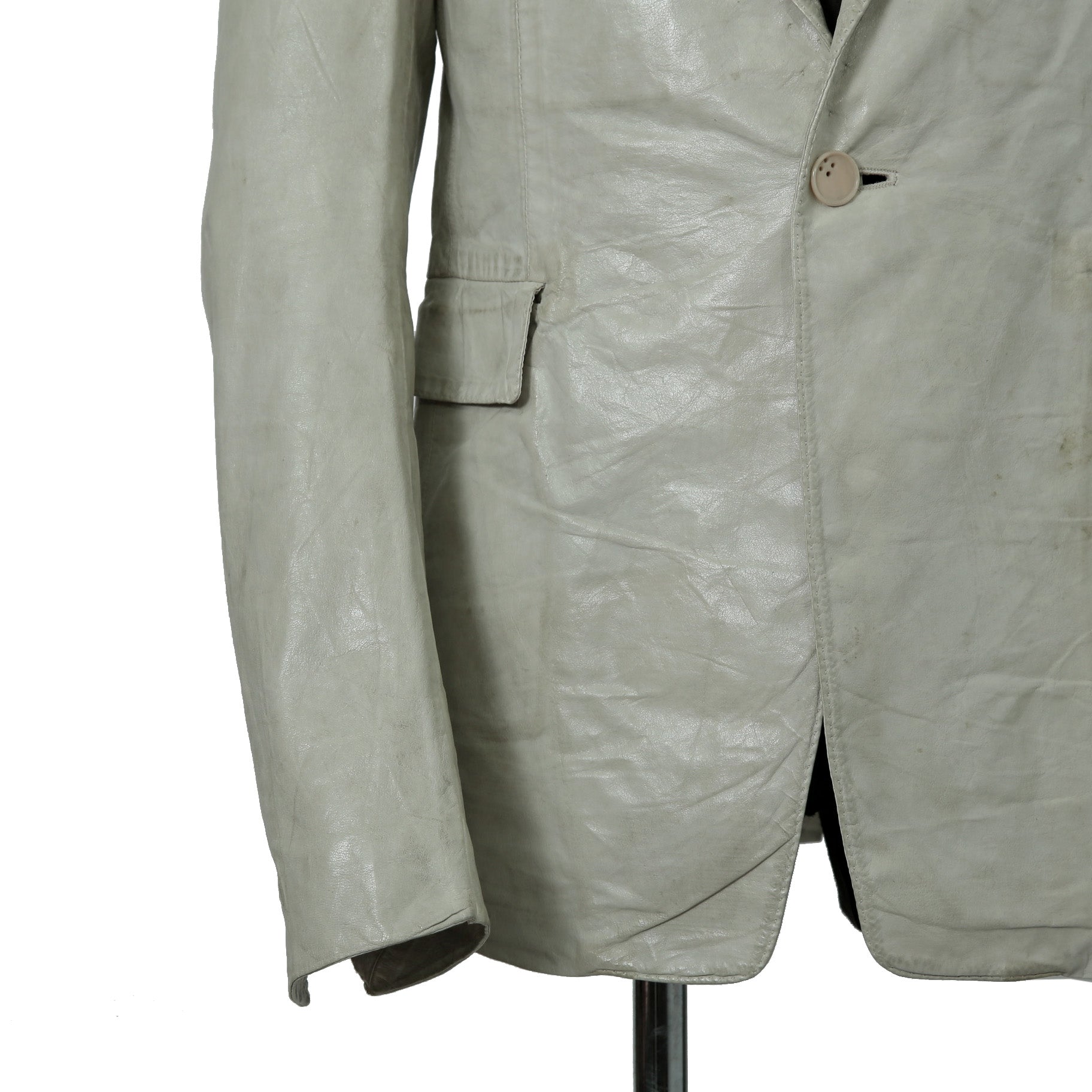 新品 CAROL CHRISTIAN POELL / 2021年 Kangaroo O. D. Spine Elbow, Lined-Unlined Leather Jacket / size 46