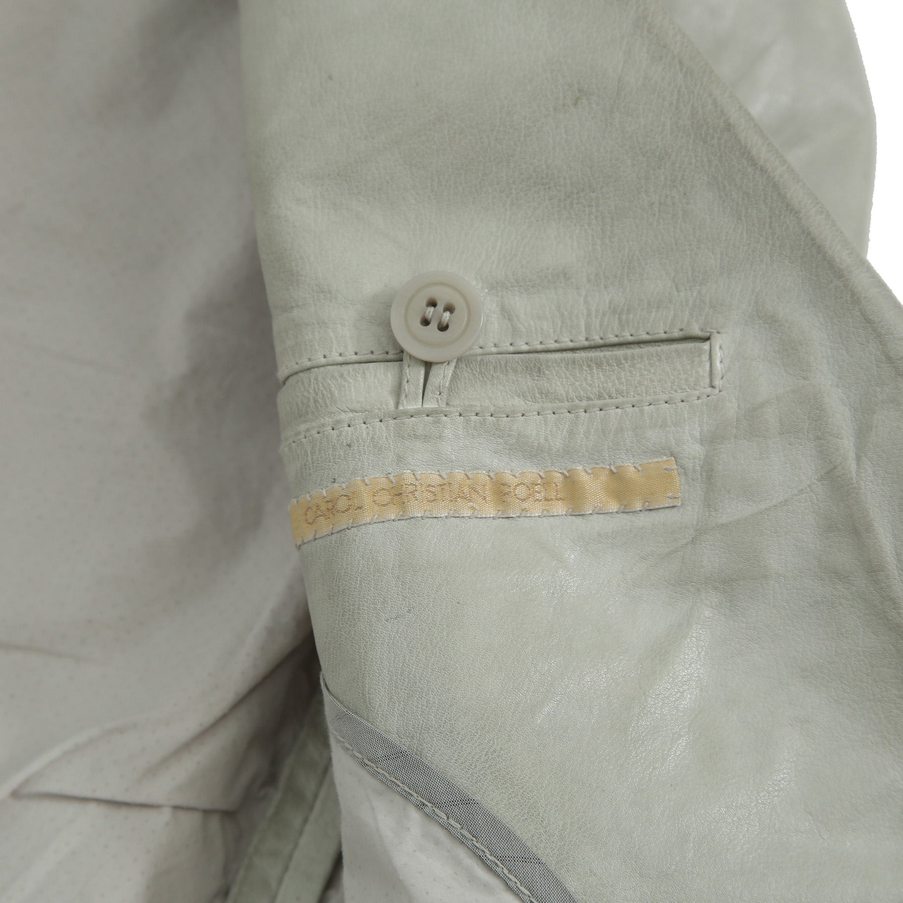 新品 CAROL CHRISTIAN POELL / 2021年 Kangaroo O. D. Spine Elbow, Lined-Unlined Leather Jacket / size 46