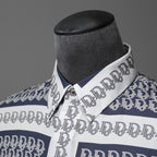 DIOR クリスチャンディオール / 21SS 美品 Oblique Print Silk Shirt / オブリーク 総柄 長袖シャツ / 013C502A5095 /size 40 (WHITE)