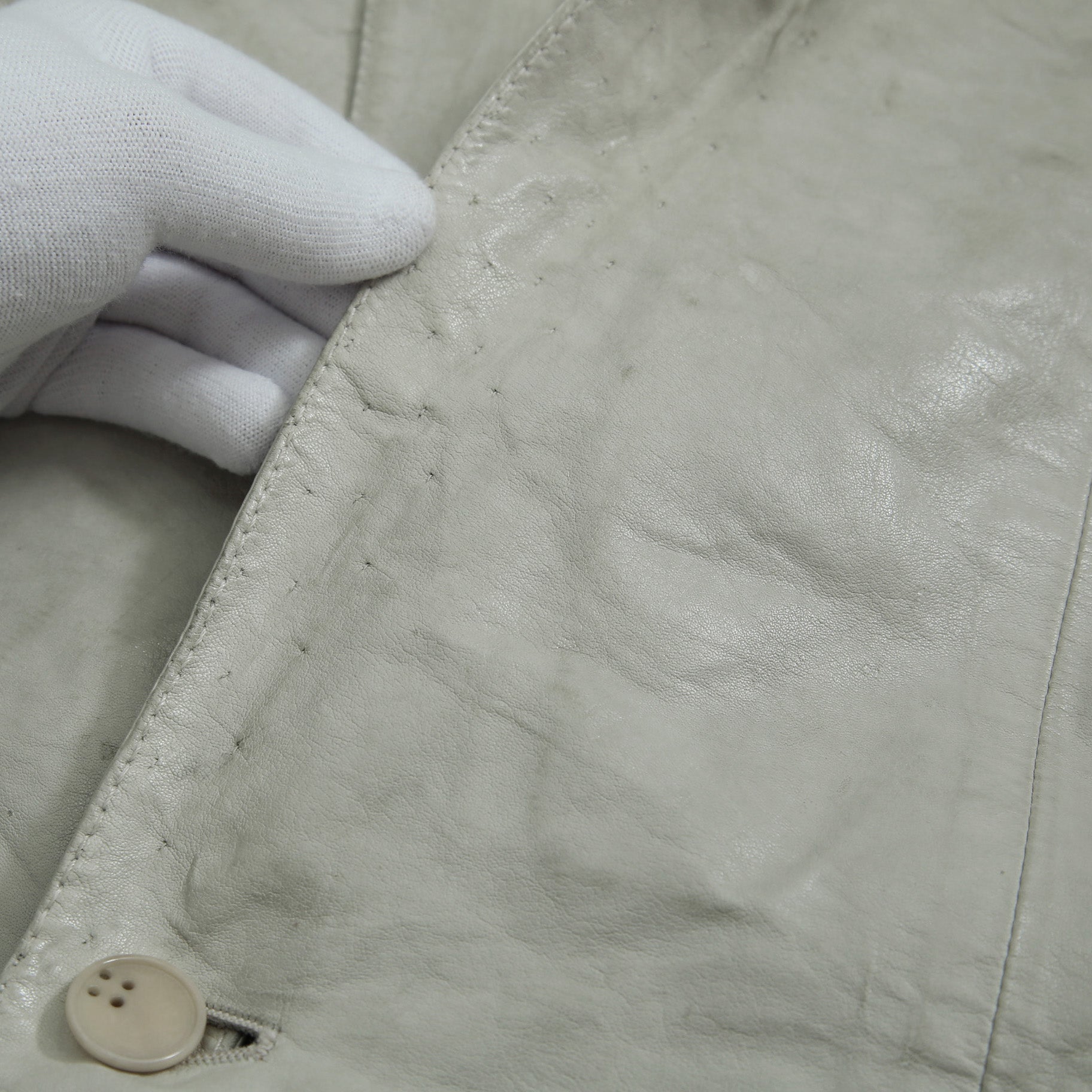 新品 CAROL CHRISTIAN POELL / 2021年 Kangaroo O. D. Spine Elbow, Lined-Unlined Leather Jacket / size 46