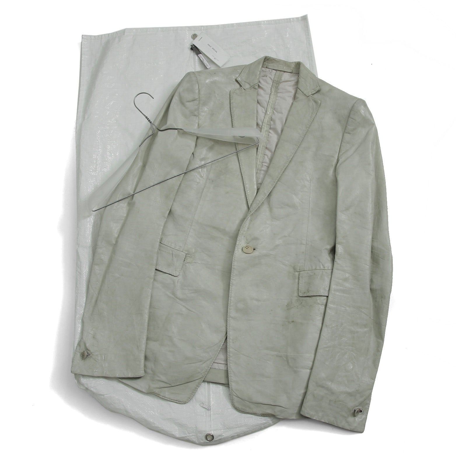 新品 CAROL CHRISTIAN POELL / 2021年 Kangaroo O. D. Spine Elbow, Lined-Unlined Leather Jacket / size 46