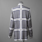 DIOR クリスチャンディオール / 21SS 美品 Oblique Print Silk Shirt / オブリーク 総柄 長袖シャツ / 013C502A5095 /size 40 (WHITE)