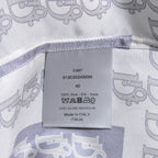 DIOR クリスチャンディオール / 21SS 美品 Oblique Print Silk Shirt / オブリーク 総柄 長袖シャツ / 013C502A5095 /size 40 (WHITE)