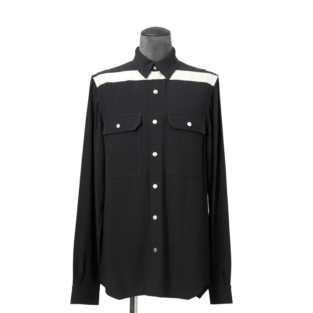美品 RICK OWENS リックオウエンス / 22FW STROBE / Outershirt アウターシャツ / RU02B2729-HYER3 / size 46 (BLACK)