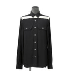 美品 RICK OWENS リックオウエンス / 22FW STROBE / Outershirt アウターシャツ / RU02B2729-HYER3 / size 46 (BLACK)