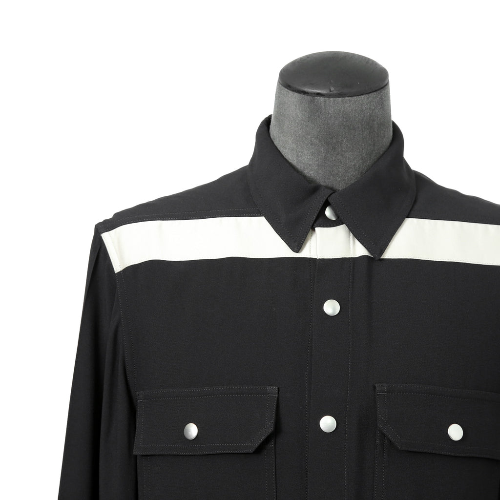 美品 RICK OWENS リックオウエンス / 22FW STROBE / Outershirt アウターシャツ / RU02B2729-HYER3 / size 46 (BLACK)