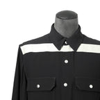 美品 RICK OWENS リックオウエンス / 22FW STROBE / Outershirt アウターシャツ / RU02B2729-HYER3 / size 46 (BLACK)