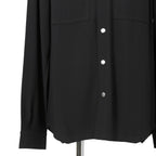 美品 RICK OWENS リックオウエンス / 22FW STROBE / Outershirt アウターシャツ / RU02B2729-HYER3 / size 46 (BLACK)