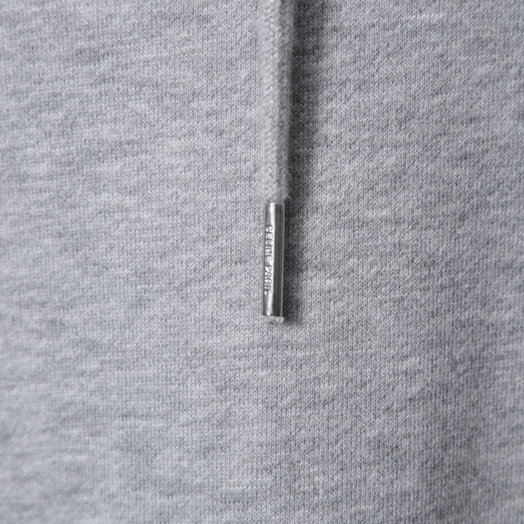 CELINE セリーヌ /  22SS 美品 アスレティック ルーズ カシミア/コットン スウェット "C" フーディ / フード パーカー / 2Y5454501 / size M (Grey / Burgundy) レディース