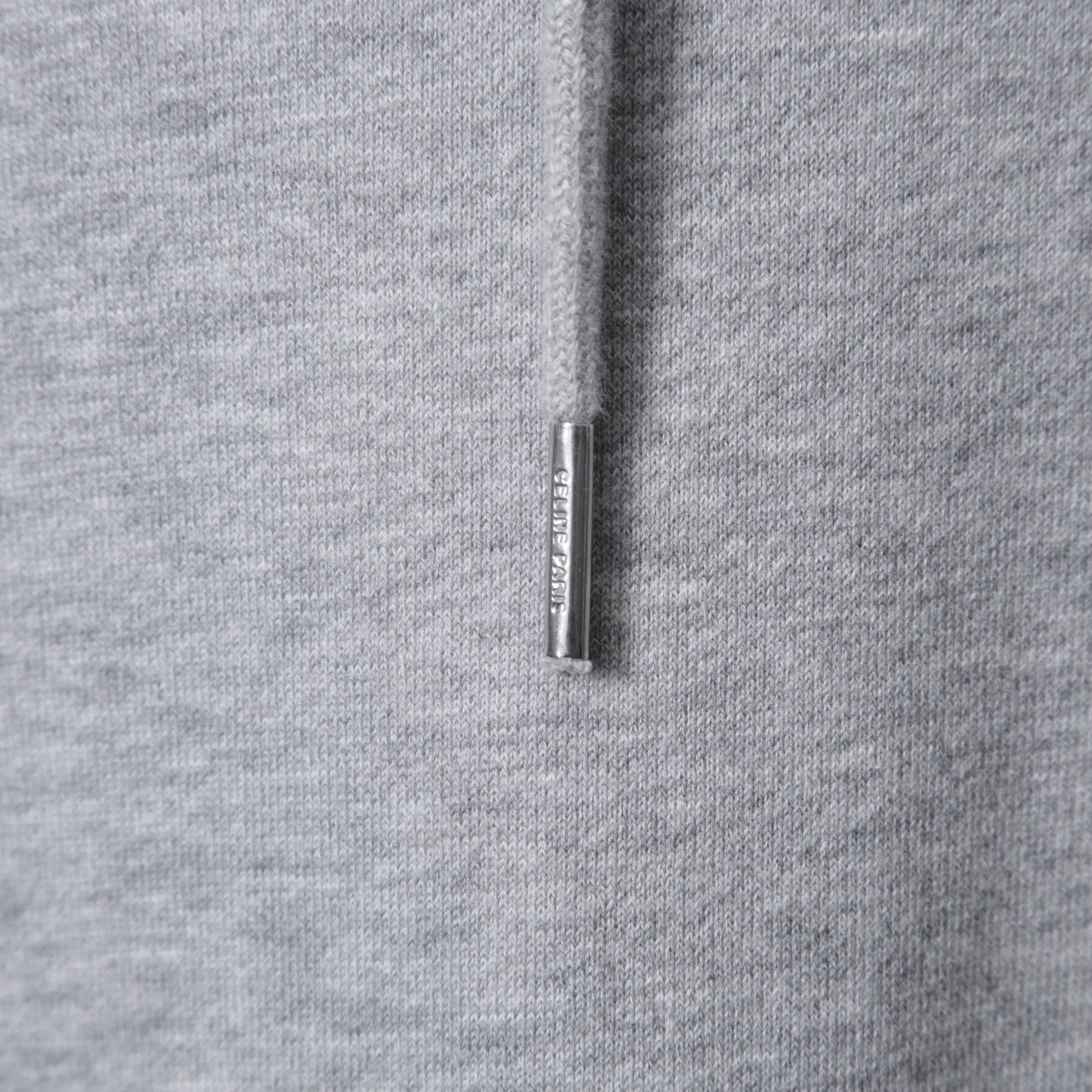 CELINE セリーヌ /  22SS 美品 アスレティック ルーズ カシミア/コットン スウェット "C" フーディ / フード パーカー / 2Y5454501 / size M (Grey / Burgundy) レディース