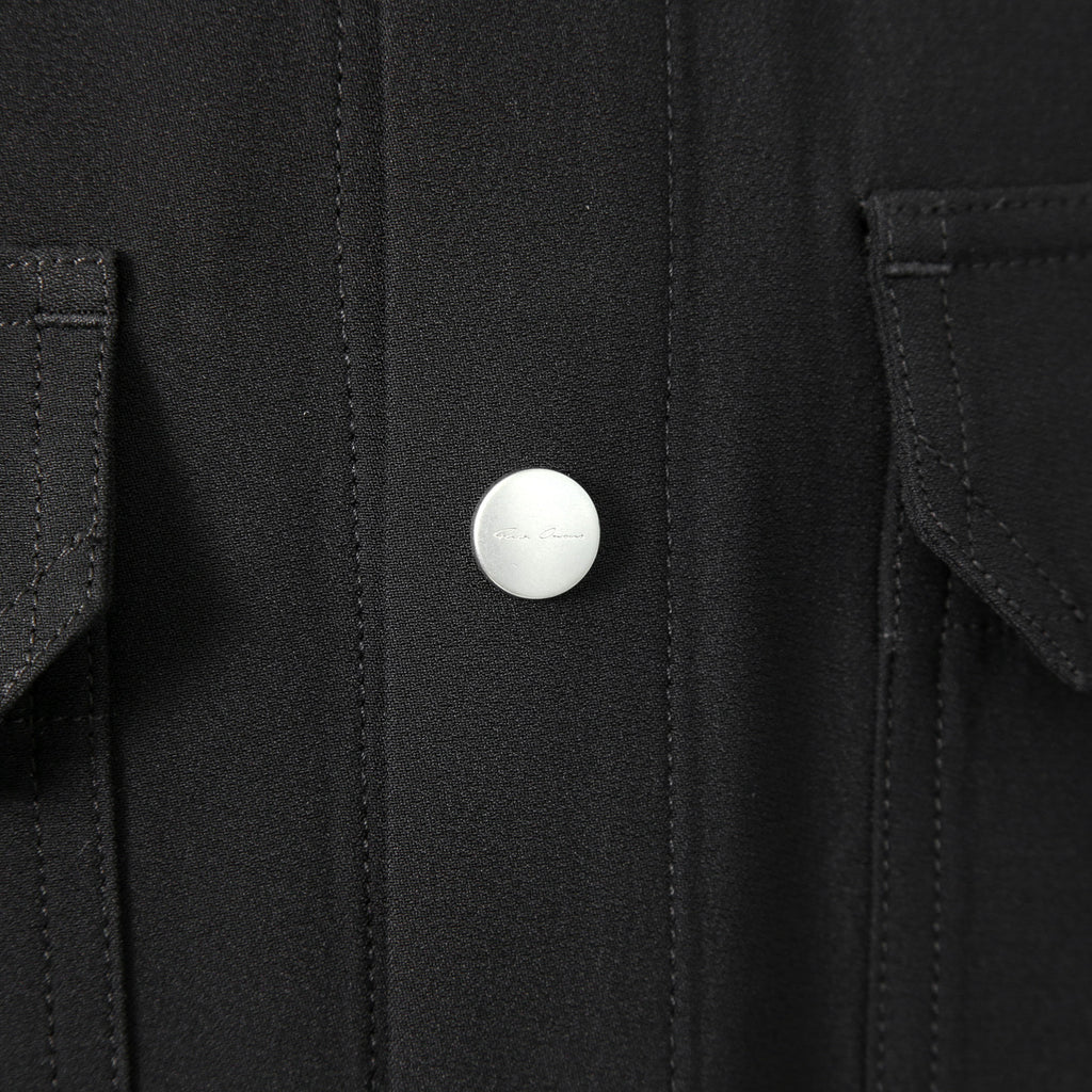 美品 RICK OWENS リックオウエンス / 22FW STROBE / Outershirt アウターシャツ / RU02B2729-HYER3 / size 46 (BLACK)