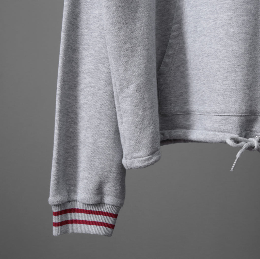 CELINE セリーヌ /  22SS 美品 アスレティック ルーズ カシミア/コットン スウェット "C" フーディ / フード パーカー / 2Y5454501 / size M (Grey / Burgundy) レディース