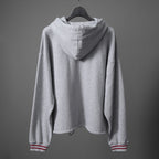 CELINE セリーヌ /  22SS 美品 アスレティック ルーズ カシミア/コットン スウェット "C" フーディ / フード パーカー / 2Y5454501 / size M (Grey / Burgundy) レディース