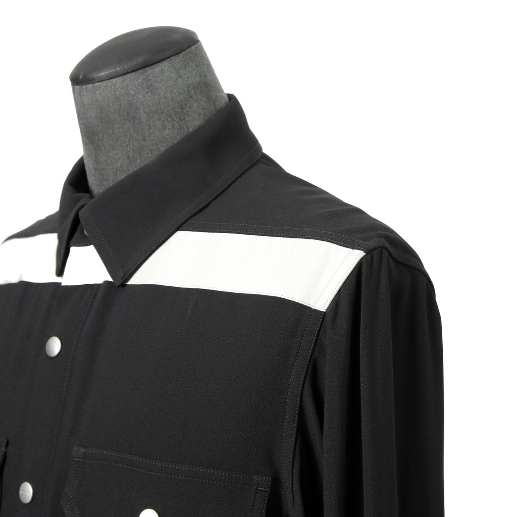 美品 RICK OWENS リックオウエンス / 22FW STROBE / Outershirt アウターシャツ / RU02B2729-HYER3 / size 46 (BLACK)