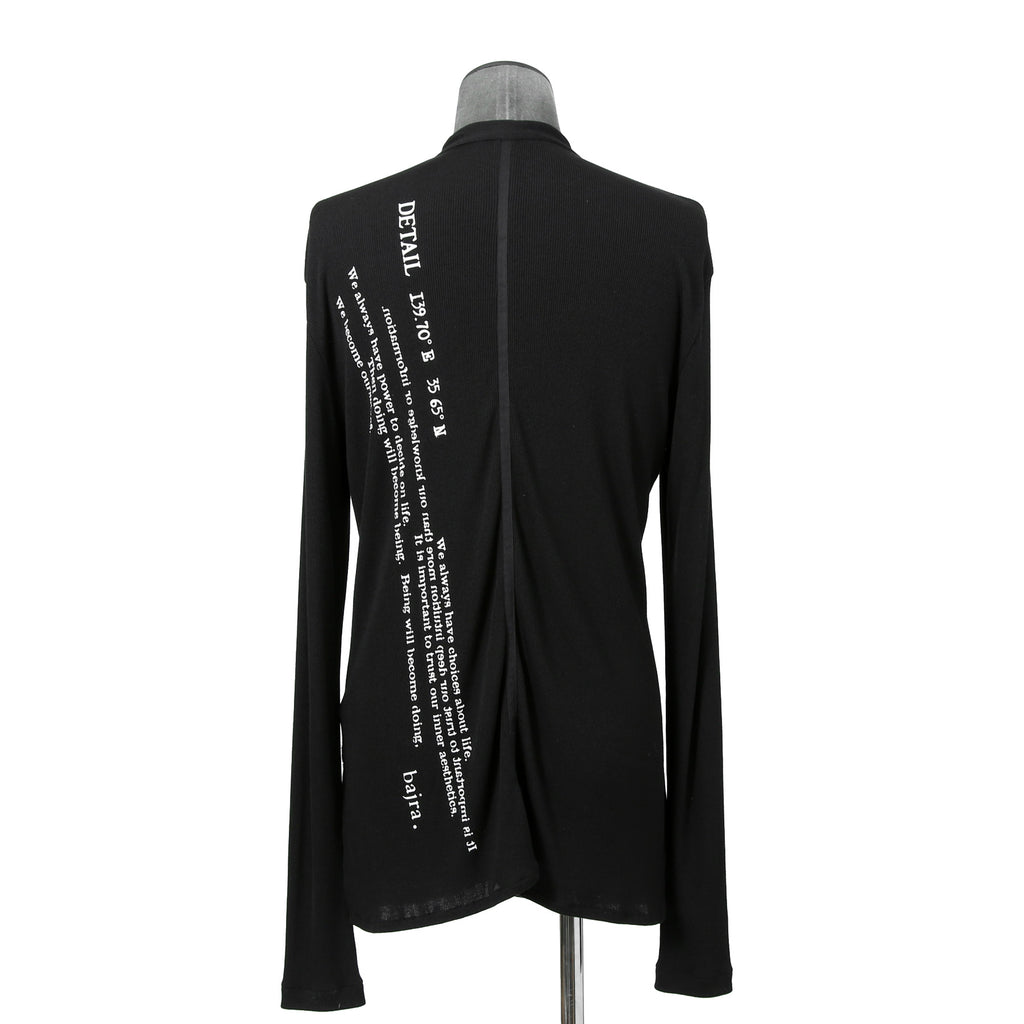 美品 bajra バジュラ / 2024AW リブニット ロングカーディガン / 151UK17 / size 3 (BLACK)