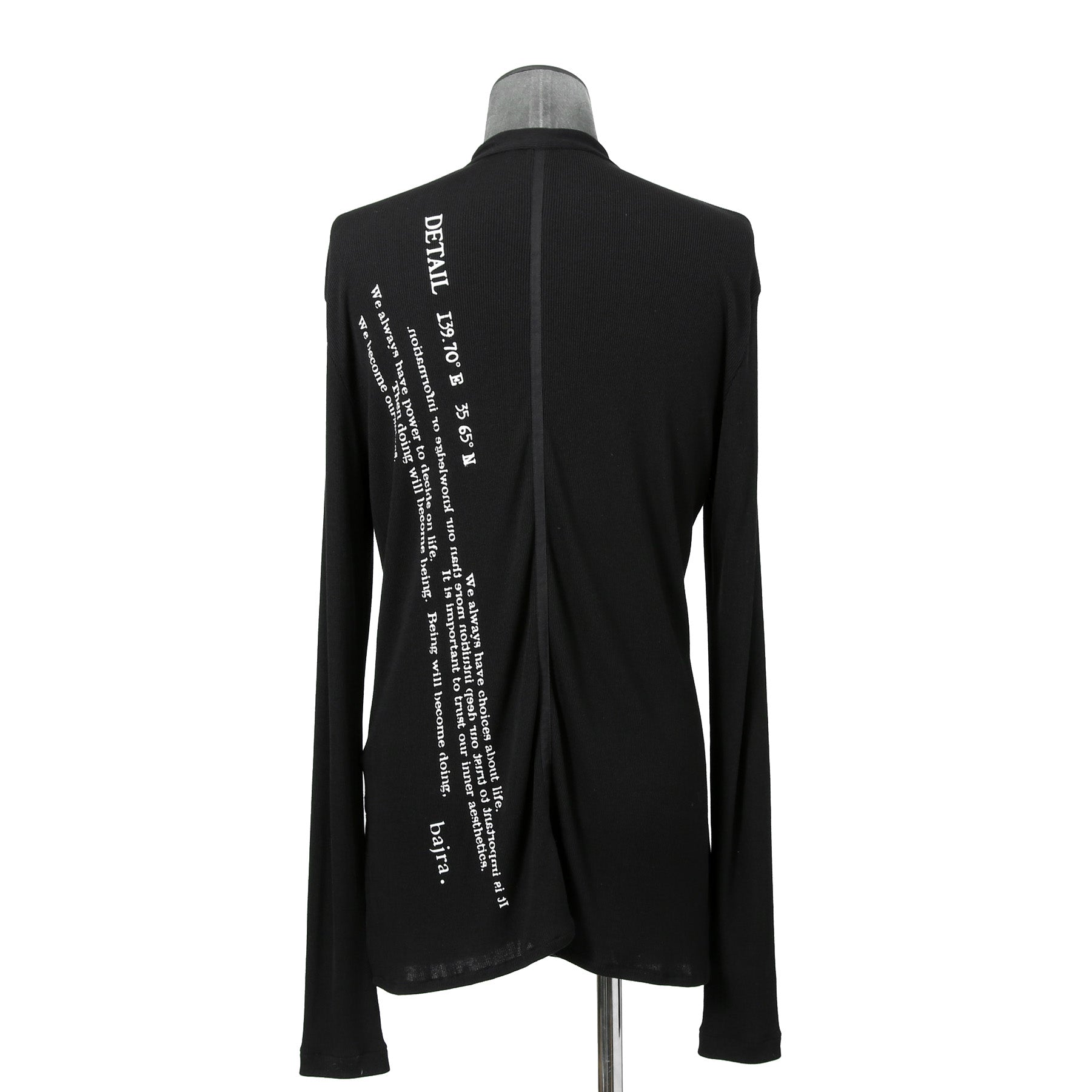 美品 bajra バジュラ / 2024AW リブニット ロングカーディガン / 151UK17 / size 3 (BLACK)