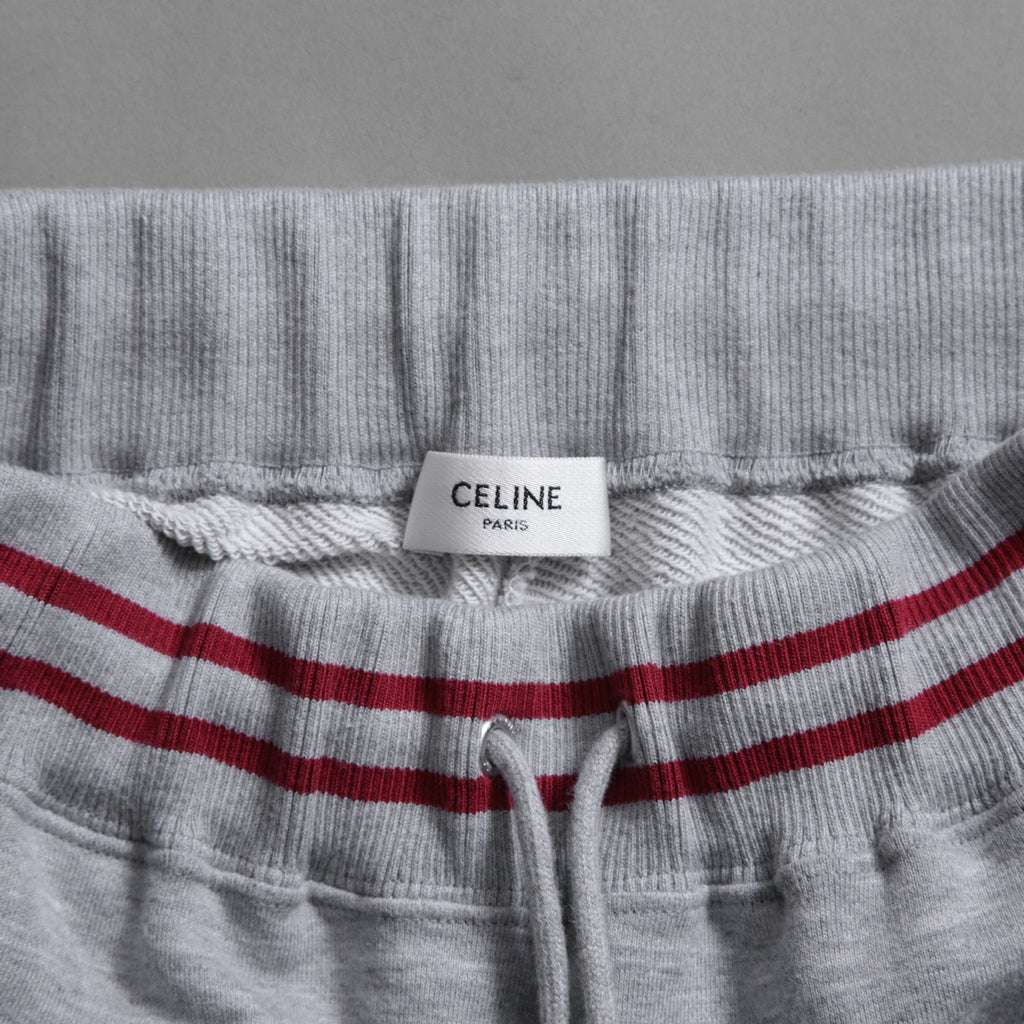 CELINE セリーヌ /  22SS 美品 アスレティック ルーズ カシミア/コットン スウェット "C" ジョガーパンツ / 2Z1244501  / size M (Grey / Burgundy) レディース