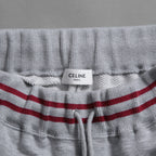 CELINE セリーヌ /  22SS 美品 アスレティック ルーズ カシミア/コットン スウェット "C" ジョガーパンツ / 2Z1244501  / size M (Grey / Burgundy) レディース