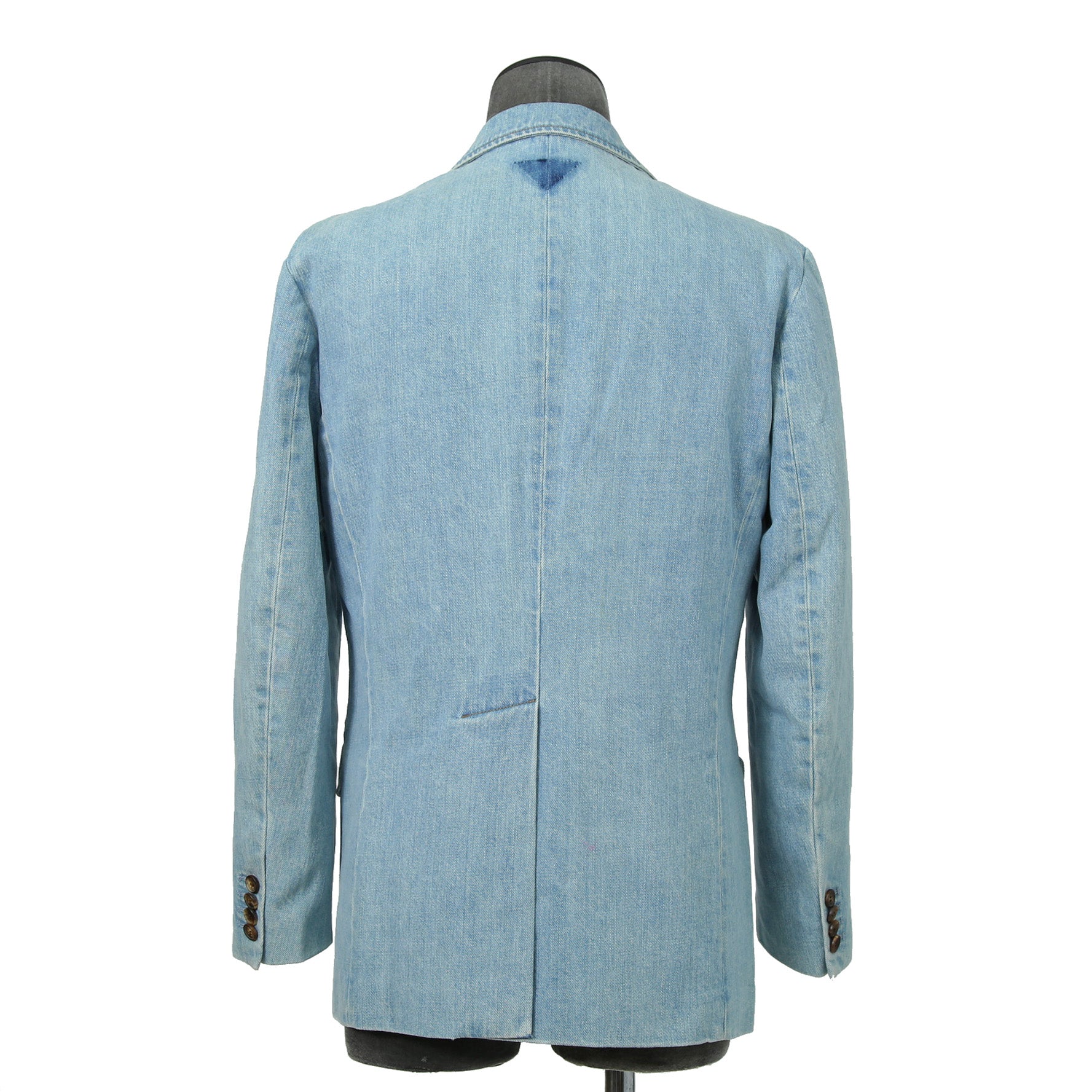 PRADA プラダ / 美品 2018 デニム 加工 2B ジャケット / size 46 (INDIGO)