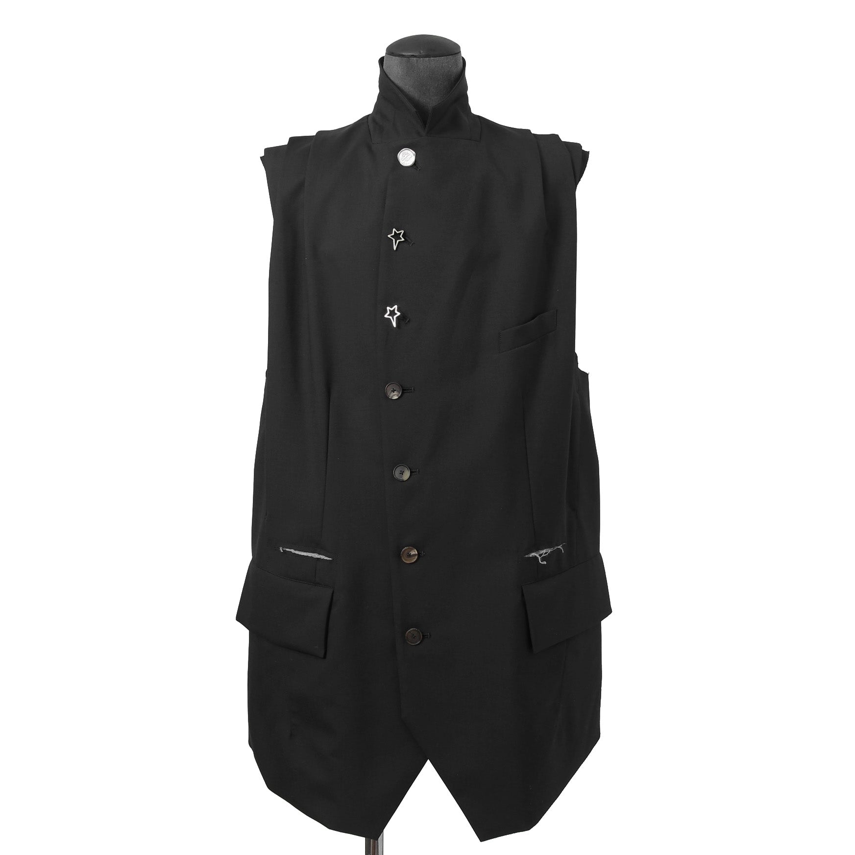BED J.W FORD ベッドフォード / 美品 2025SS Modified Vest / WOOL SUPER 120’s / size 1 (BLACK)