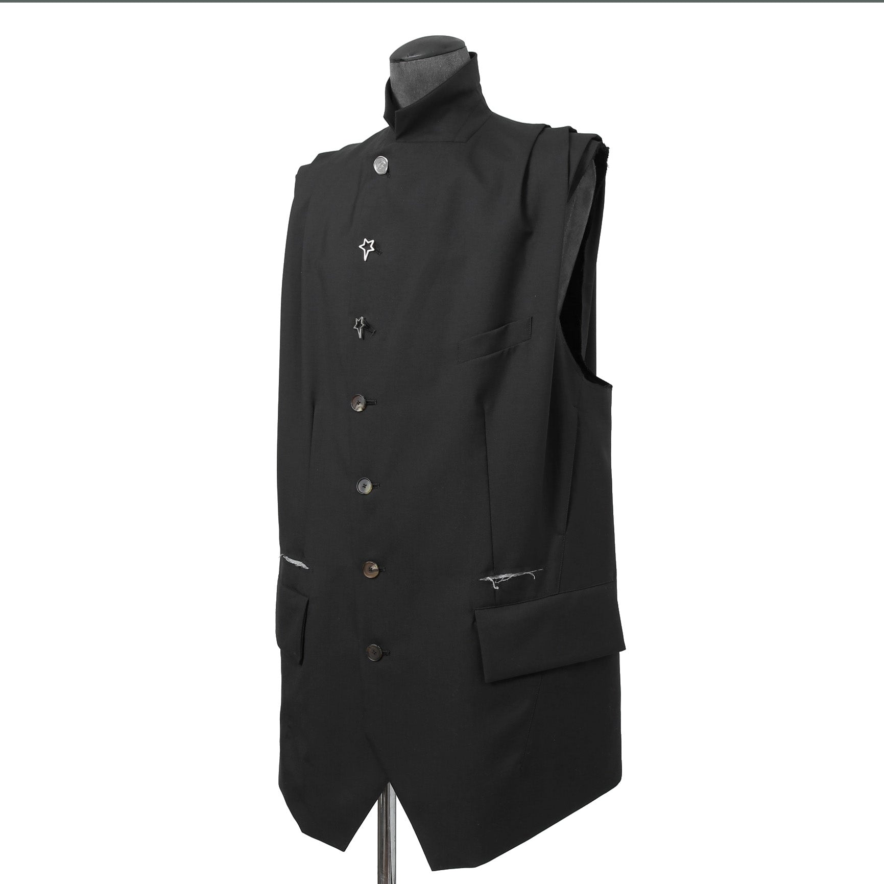 BED J.W FORD ベッドフォード / 美品 2025SS Modified Vest / WOOL SUPER 120’s / size 1 (BLACK)