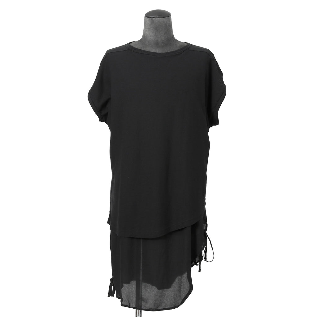 新品 A.F ARTEFACT アーティファクト / 21SS ノースリーブ レイヤード カットソー / size 4 (BLACK)