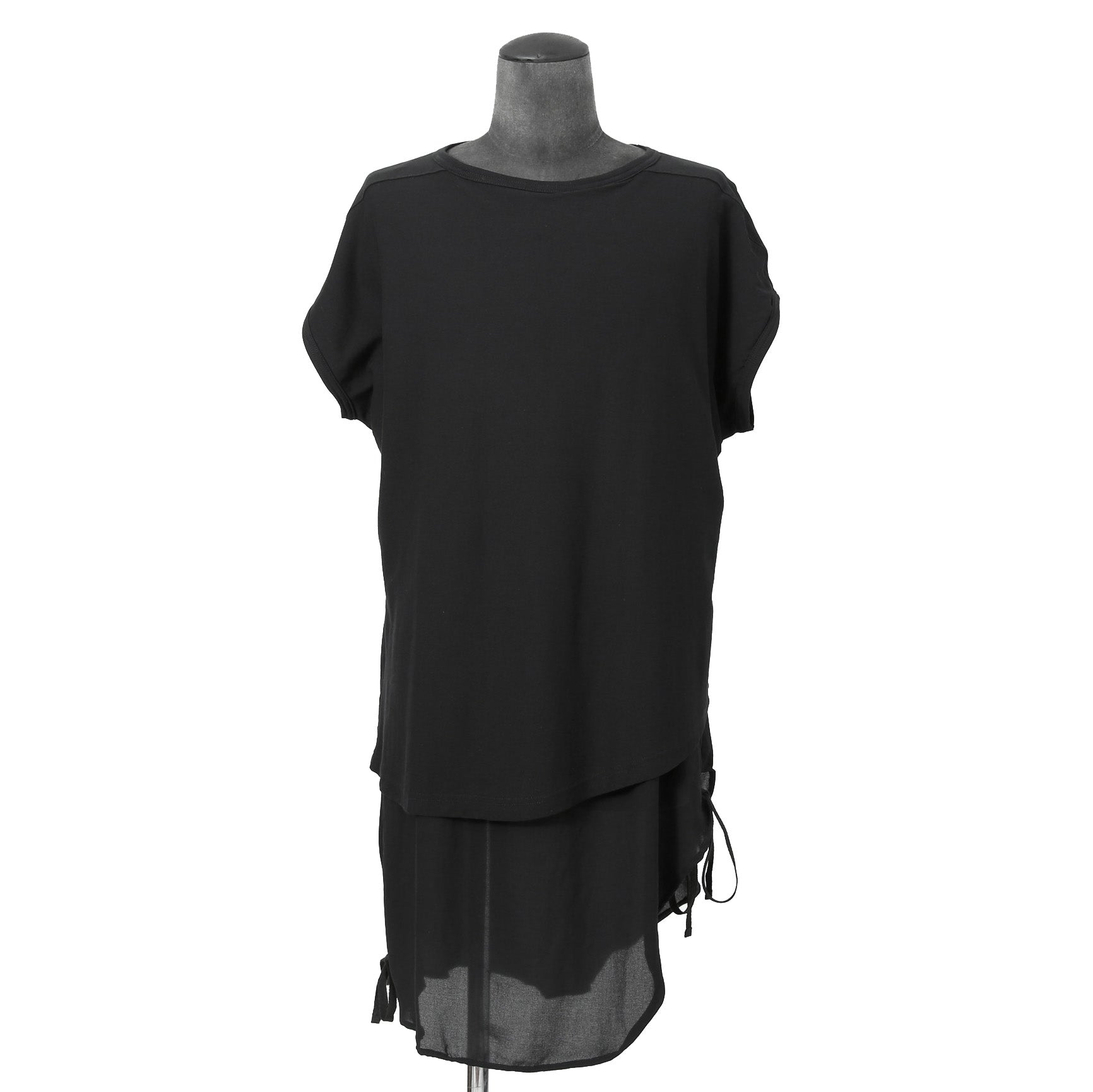 新品 A.F ARTEFACT アーティファクト / 21SS ノースリーブ レイヤード カットソー / size 4 (BLACK)