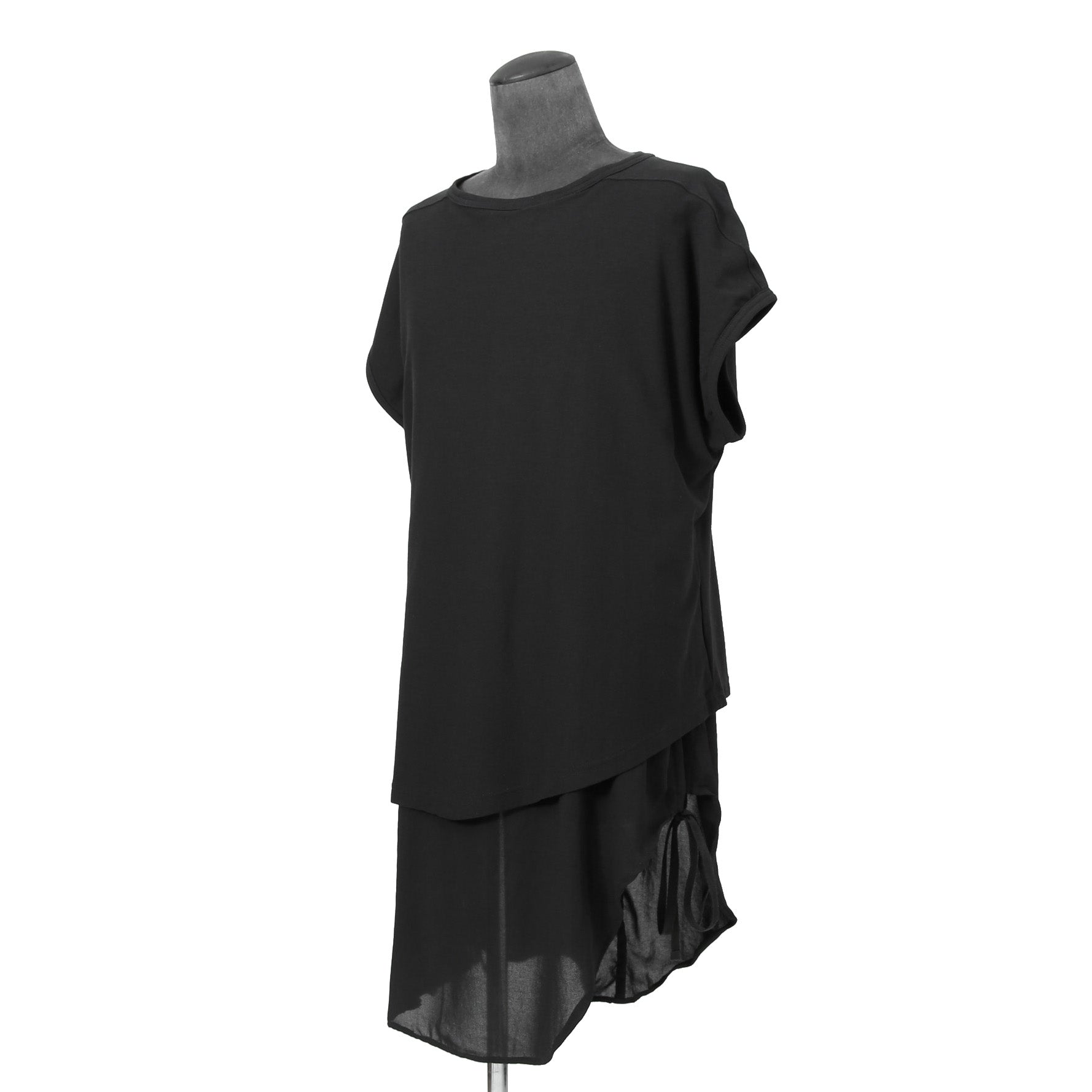 新品 A.F ARTEFACT アーティファクト / 21SS ノースリーブ レイヤード カットソー / size 4 (BLACK)