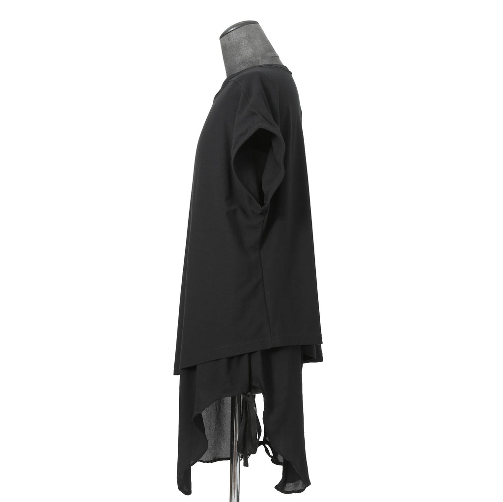 新品 A.F ARTEFACT アーティファクト / 21SS ノースリーブ レイヤード カットソー / size 4 (BLACK)