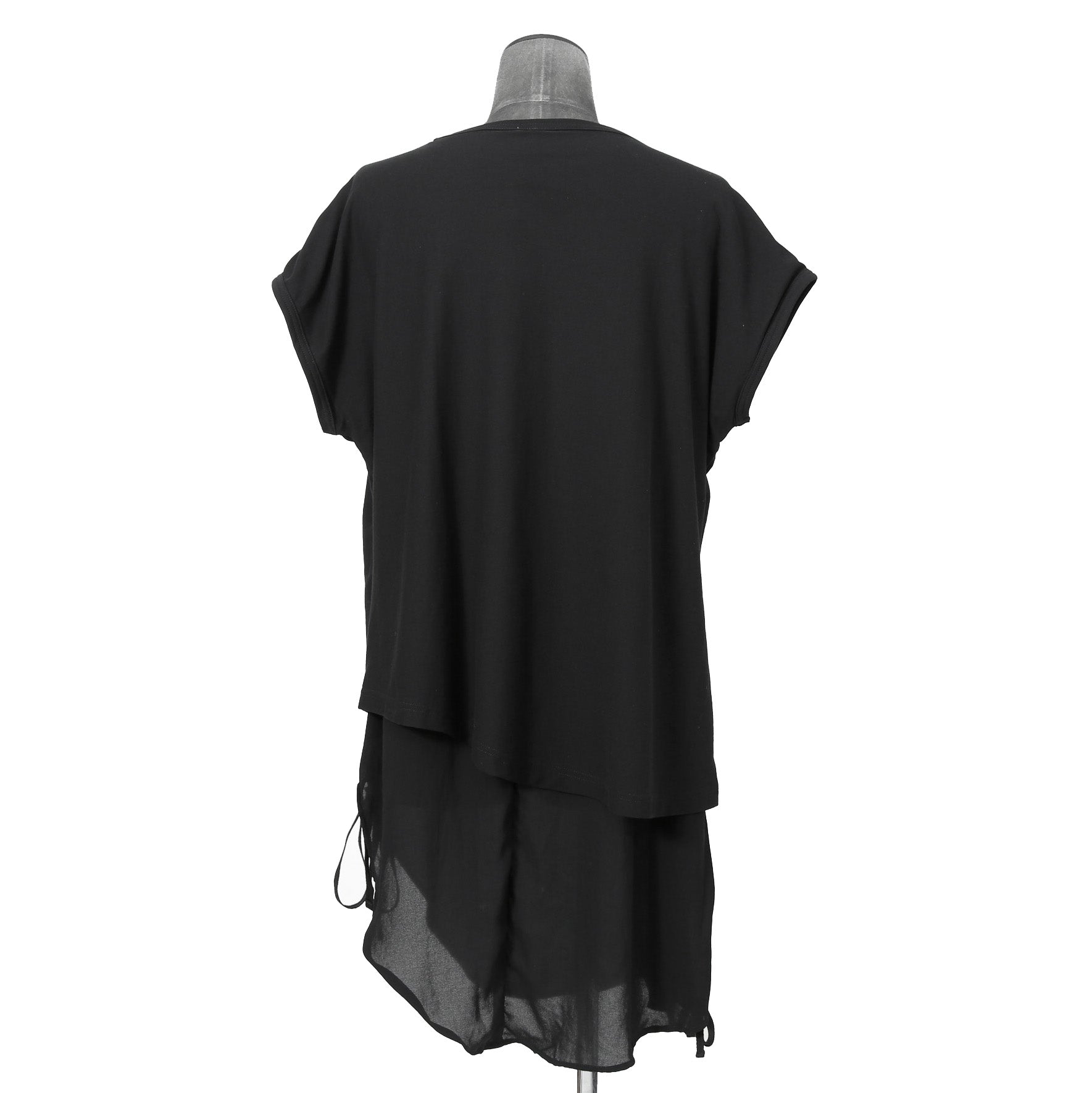新品 A.F ARTEFACT アーティファクト / 21SS ノースリーブ レイヤード カットソー / size 4 (BLACK)