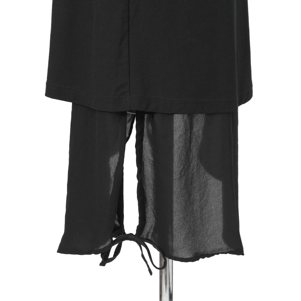 新品 A.F ARTEFACT アーティファクト / 21SS ノースリーブ レイヤード カットソー / size 4 (BLACK)