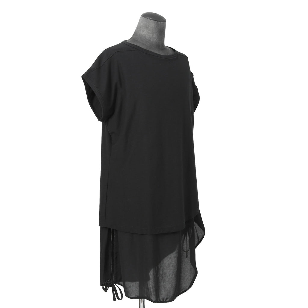 新品 A.F ARTEFACT アーティファクト / 21SS ノースリーブ レイヤード カットソー / size 4 (BLACK)