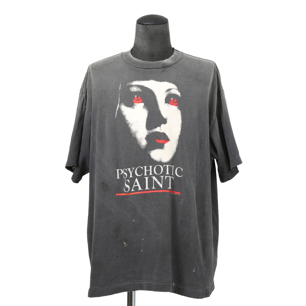 新品 SAINT M×××××× セントマイケル / 2025SS PSYCHOTIC SNT 半袖Tシャツ/ SM-HR8-0000-004 / size L (BLACK)