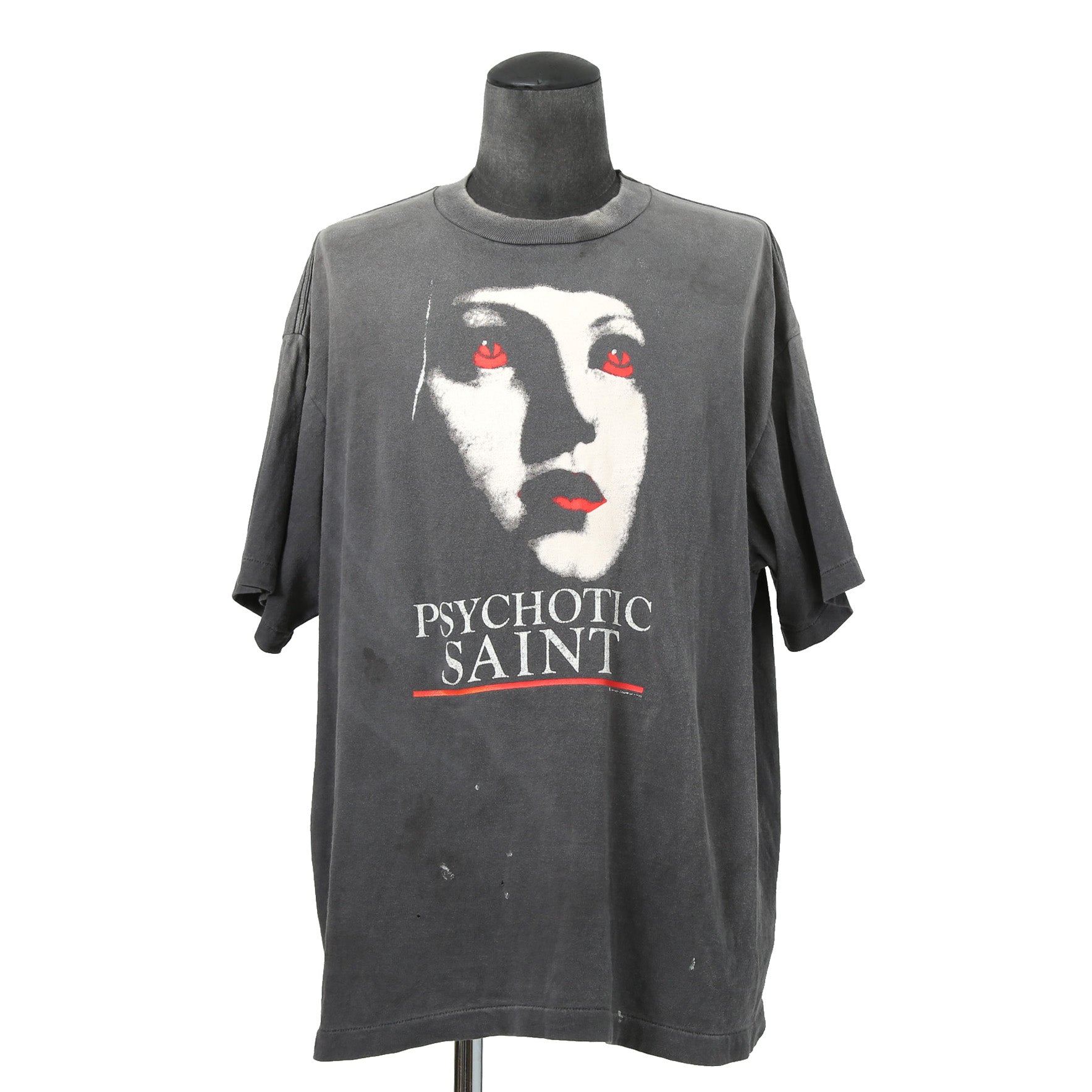 新品 SAINT M×××××× セントマイケル / 2025SS PSYCHOTIC SNT 半袖Tシャツ/ SM-HR8-0000-004 / size L (BLACK)